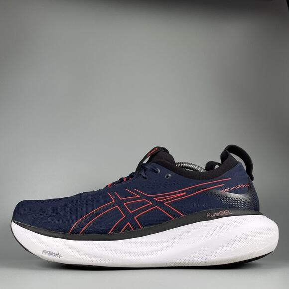 Asics Gel Nimbus 25 Men’s Size 11-11.5 Blue Black Red Running Sneakers Athletic